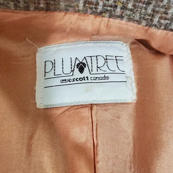 Vintage PlumTree | Wool Blend Tweed Blazer Pockets Lining - see sizing - Picture 7 of 8